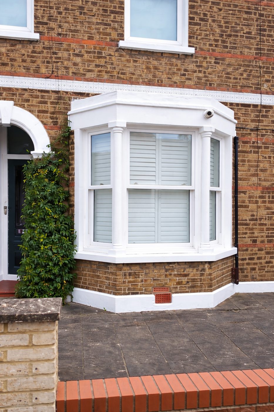 Freshly painted bay window